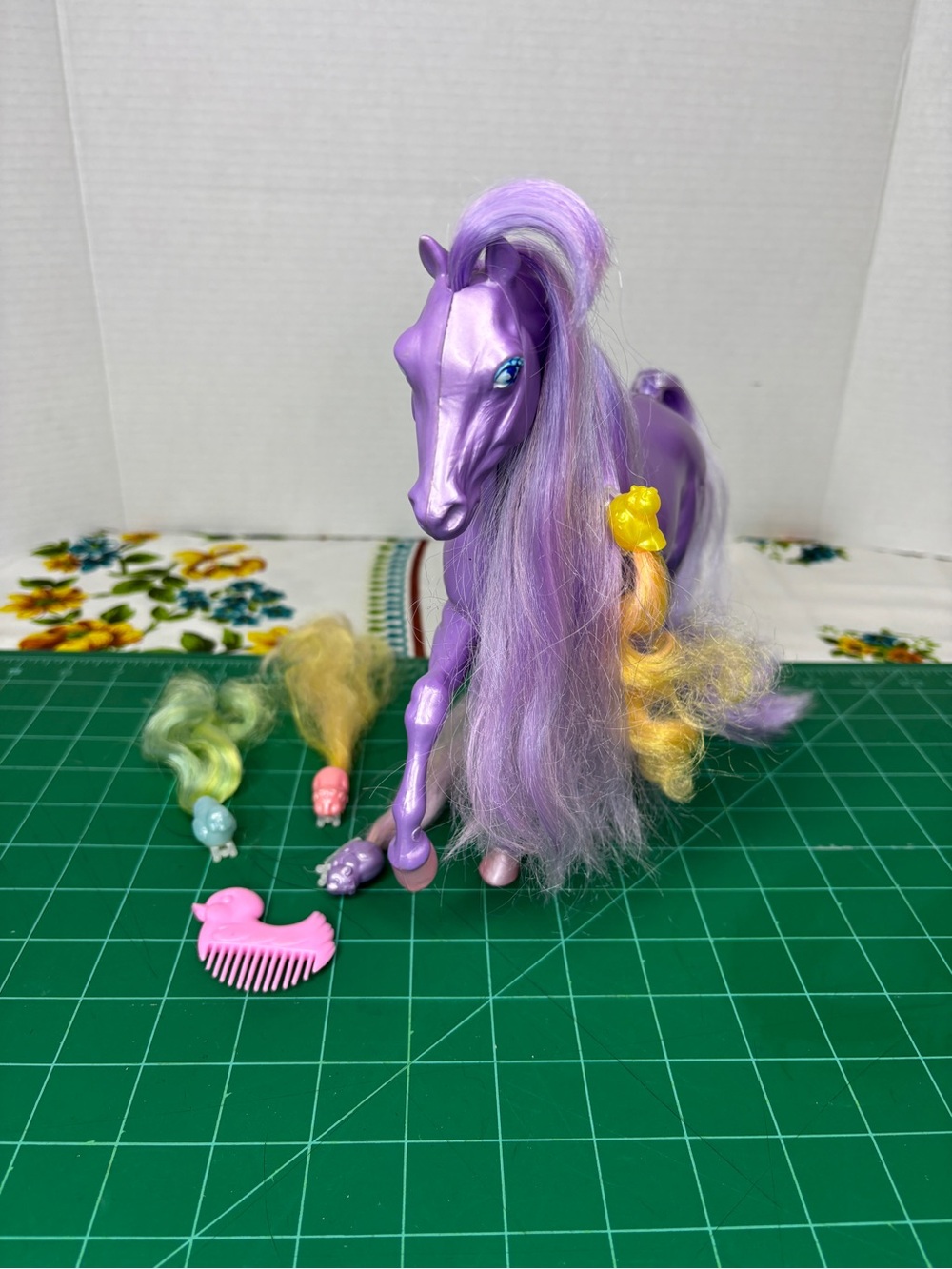 Mattel 1982 Lovely Lady Locks Silkymane Purple Horse & Pixietails Toy Lot